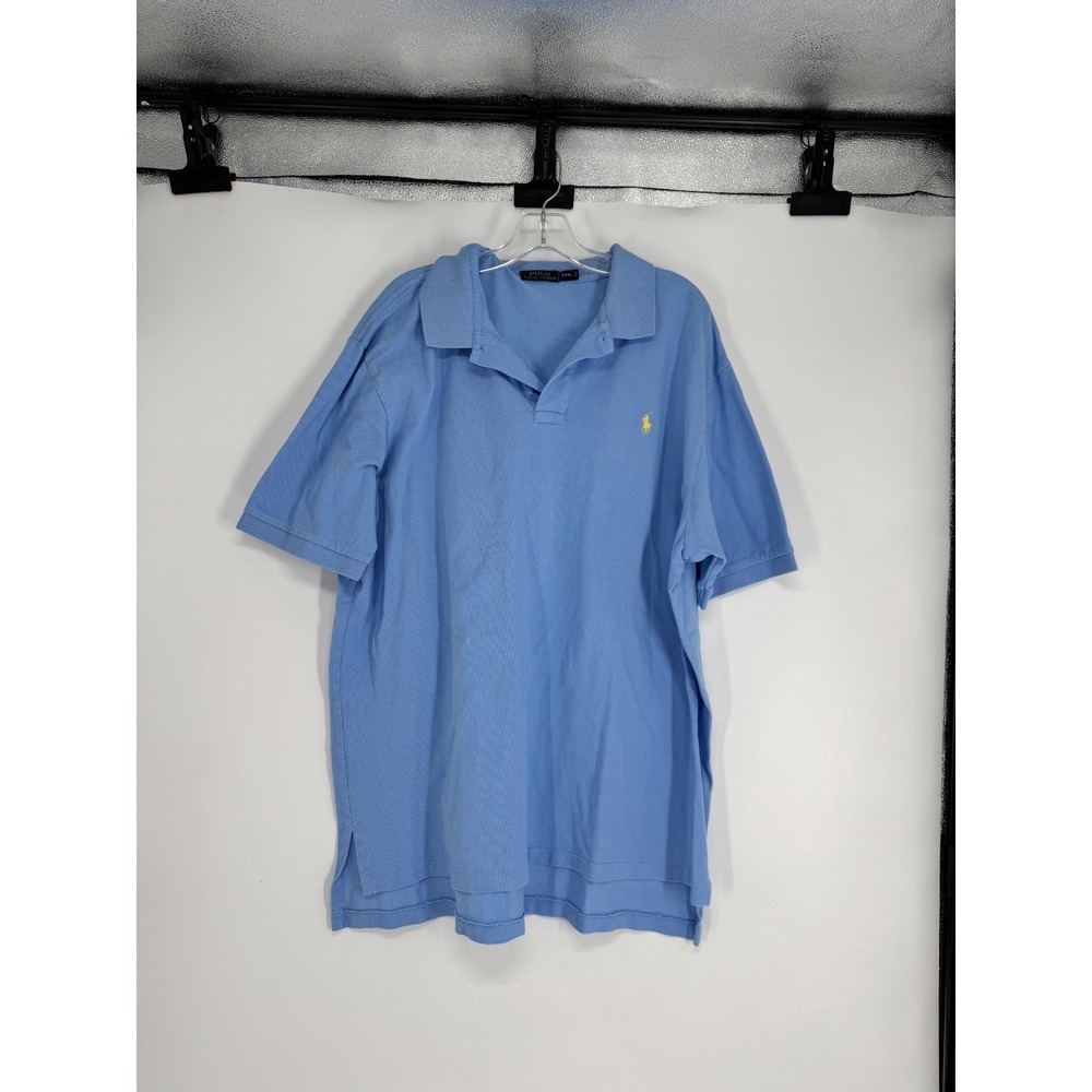 Polo Ralph Lauren Polo Shirt 3XL Light Blue 100% Cotton Pony Logo Short Sleeve